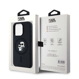 Karl Lagerfeld Silicone Karl&Choupette MagSafe case for iPhone 15 Pro - black