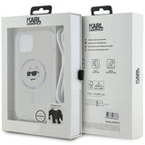 Karl Lagerfeld IML Choupette Head&Cord MagSafe case for iPhone 15 / 14 / 13 - transparent
