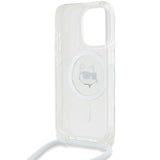 Karl Lagerfeld IML Choupette Head&Cord MagSafe case for iPhone 15 Pro Max - transparent