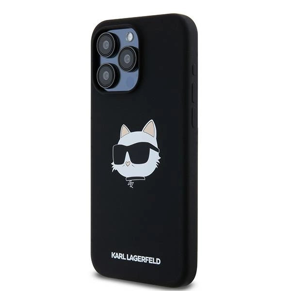 Karl Lagerfeld Silicone Choupette Head MagSafe case for iPhone 15 Pro Max - black