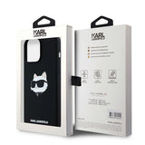 Karl Lagerfeld Silicone Choupette Head MagSafe case for iPhone 15 Pro Max - black