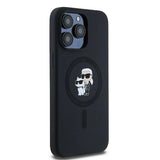 Karl Lagerfeld Silicone Karl&Choupette Ring MagSafe case for iPhone 15 Pro Max - black