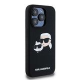 Karl Lagerfeld Silicone Karl&Choupette MagSafe case for iPhone 15 Pro Max - black