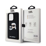 Karl Lagerfeld Silicone Karl&Choupette MagSafe case for iPhone 15 Pro Max - black