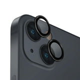 Uniq Optix Glass Aluminium Kamera Lens Beskytter til iPhone 14 / 14 Plus Kamera Lens med Applicator - sort