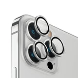 Uniq Optix Aluminium Kamera Lens Beskytter til iPhone 14 Pro / 14 Pro Max kamera objektiv med applikator - sølv