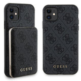 Guess 4G Metal Logo-kasset til iPhone 11 + 5000mAh MagSafe powerbank - sort