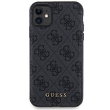 Guess 4G Metal Logo-kasset til iPhone 11 + 5000mAh MagSafe powerbank - sort
