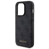Guess 4G Metal Logo-kasset til iPhone 15 Pro + 5000mAh MagSafe powerbank - sort