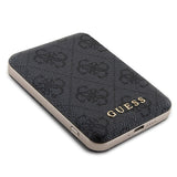 Guess 4G Metal Logo-kasset til iPhone 15 + 5000mAh MagSafe powerbank - sort