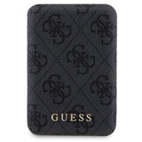 Guess 4G Metal Logo-kasset til iPhone 15 + 5000mAh MagSafe powerbank - sort