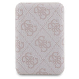 Guess 4G Metal Logo-kasset til iPhone 15 + 5000mAh MagSafe powerbank - pink