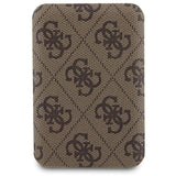 Guess 4G Metal Logo case set for iPhone 15 + 5000mAh MagSafe power bank - brown