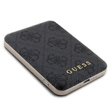 Guess 4G Metal Logo Case Set til iPhone 15 Pro Max + 5000mAh MagSafe Powerbank - sort