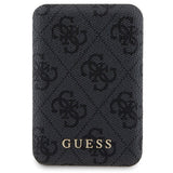 Guess 4G Metal Logo Case Set til iPhone 15 Pro Max + 5000mAh MagSafe Powerbank - sort