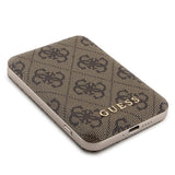 Guess 4G Metal Logo-kasset til iPhone 15 Pro Max + 5000mAh MagSafe powerbank - brun