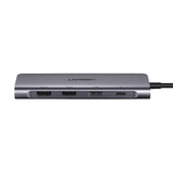 Ugreen CM195 6in1 adapter USB-C - HDMI / 2x USB-A 3.0 / USB-C PD / SD / TF-læser - grå