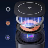 Ugreen W702 3in1 induktiv oplader med MagSafe / Qi2 og USB-C-port til telefon / hovedtelefoner - sort