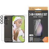 PanzerGlass Bundle 3in1 sæt gennemsigtigt etui + folie + kameraomslag til Samsung Galaxy S24+