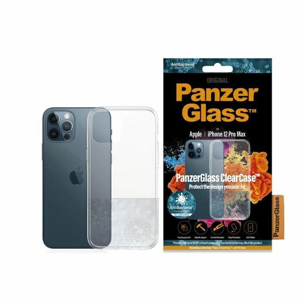 PanzerGlass ClearCase antibakteriel beholder til iPhone 12 Pro Max - gennemsigtig