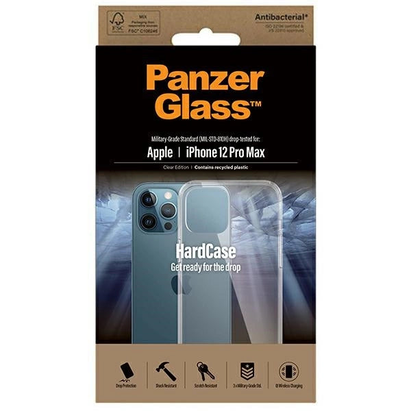 PanzerGlass ClearCase antibakteriel Military Grade certificeret sag til iPhone 12 Pro Max - gennemsigtig