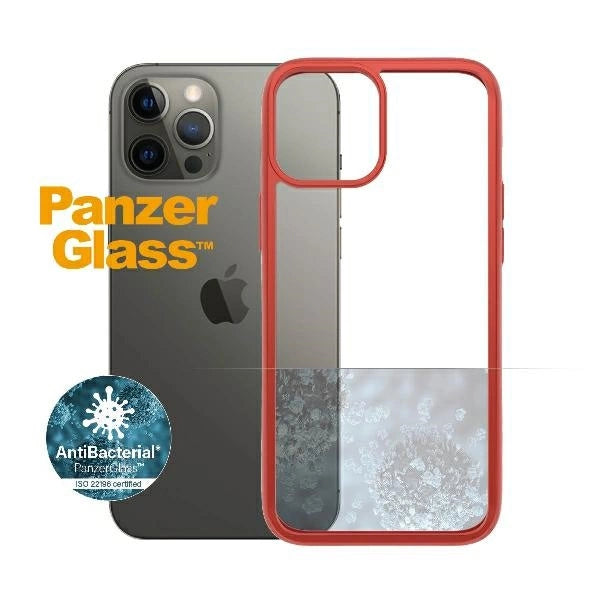 PanzerGlass ClearCase til iPhone 12 Pro Max - gennemsigtig og rød
