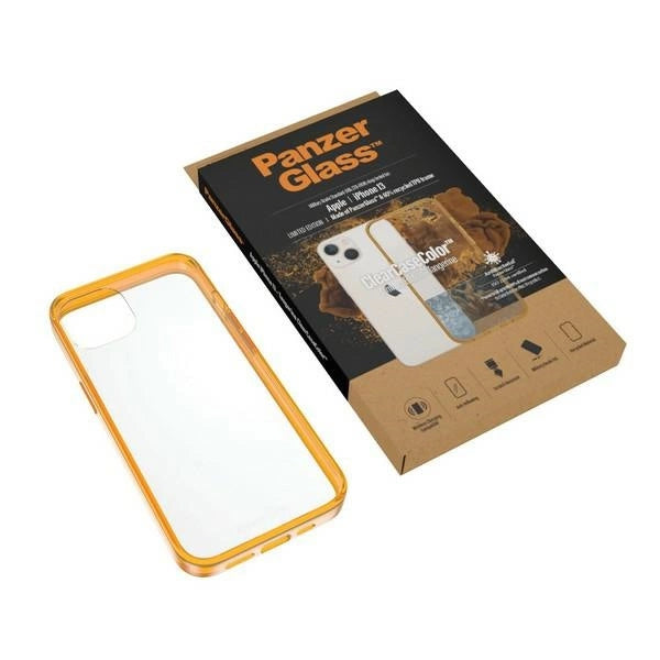PanzerGlass ClearCase antibakteriel beholder med Military Grade certifikat til iPhone 13 / 14 / 15 - gennemsigtig gul