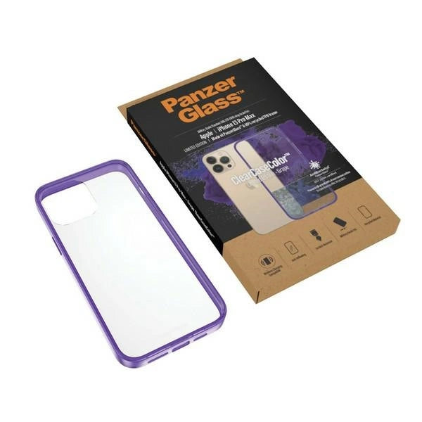 PanzerGlass ClearCase antibakteriel Military Grade certificeret sag til iPhone 13 Pro Max - gennemsigtig lilla