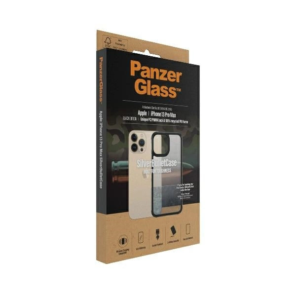 PanzerGlass ClearCase antibakteriel Military Grade certificeret sag til iPhone 13 Pro Max - gennemsigtig pink