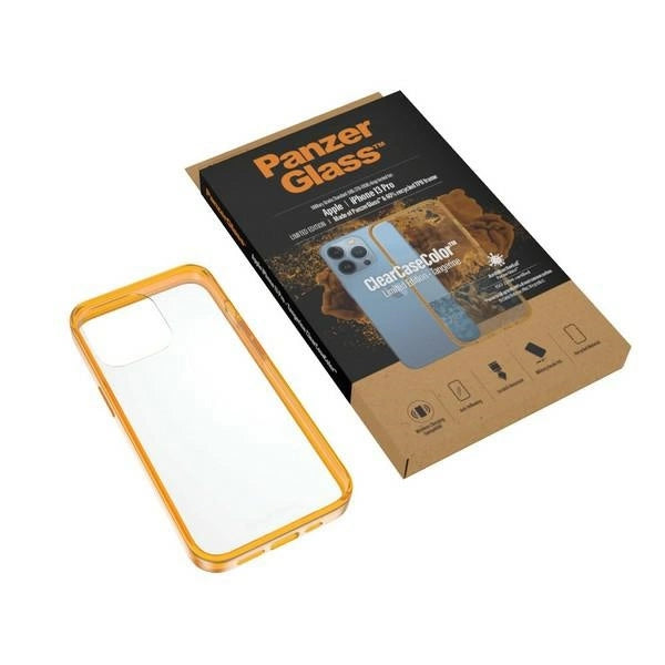 PanzerGlass ClearCase Antibakteriel Military Grade Certified Case til iPhone 13 Pro - Gult gennemsigtigt