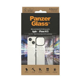 PanzerGlass ClearCase antibakteriel æske til iPhone 14 / 15 / 13 - gennemsigtig og sort