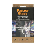 PanzerGlass ClearCase med MagSafe antibakteriel for iPhone 14 Plus / 15 Plus - gennemsigtig og sort