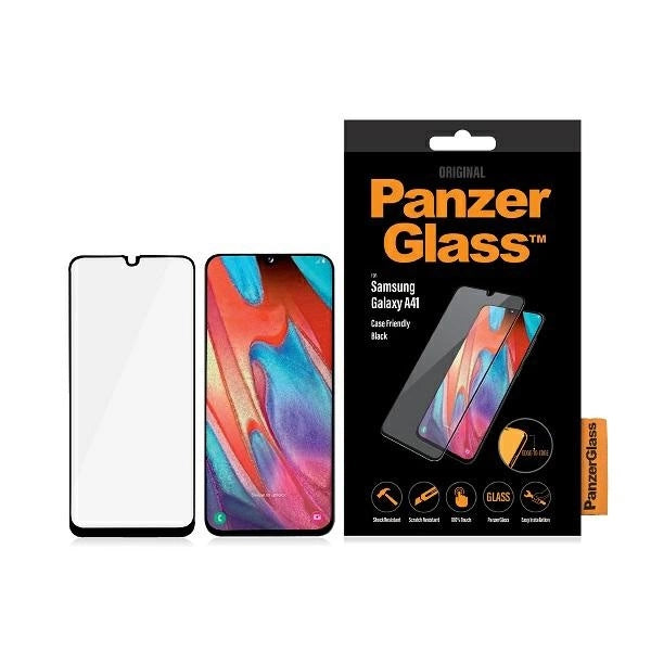 PanzerGlass E2E Regelmæssigt hærdet glas til Samsung Galaxy A41 - med sort ramme