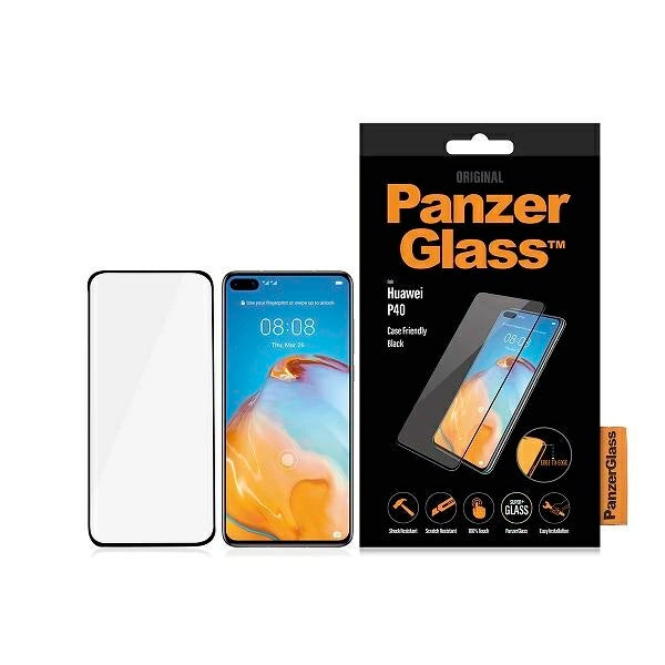PanzerGlass E2E Super+ hærdet glas til Huawei P40 - med sort ramme