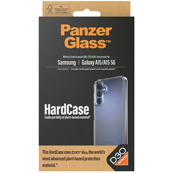 PanzerGlass HardCase med D3O® Bio og Military Grade Certification til Samsung Galaxy A15 / A15 5G - Transparent