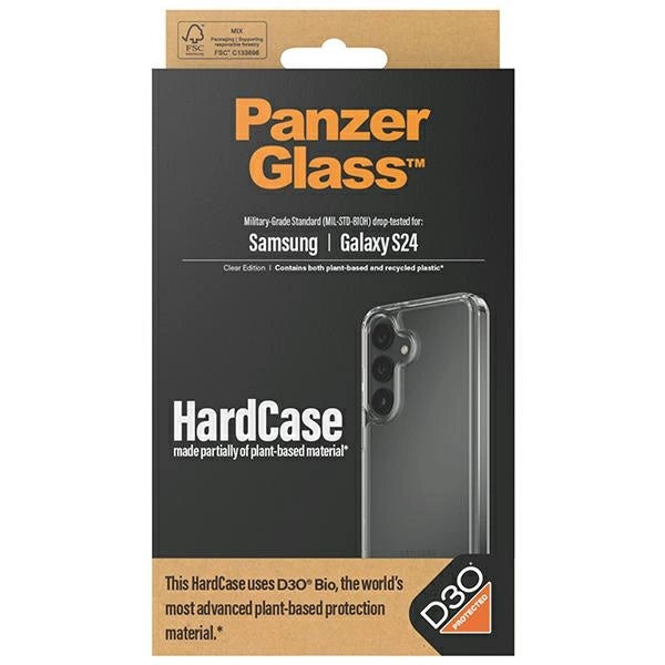 PanzerGlass HardCase med D3O® Bio og Military Grade certificering til Samsung Galaxy S24 - gennemsigtig