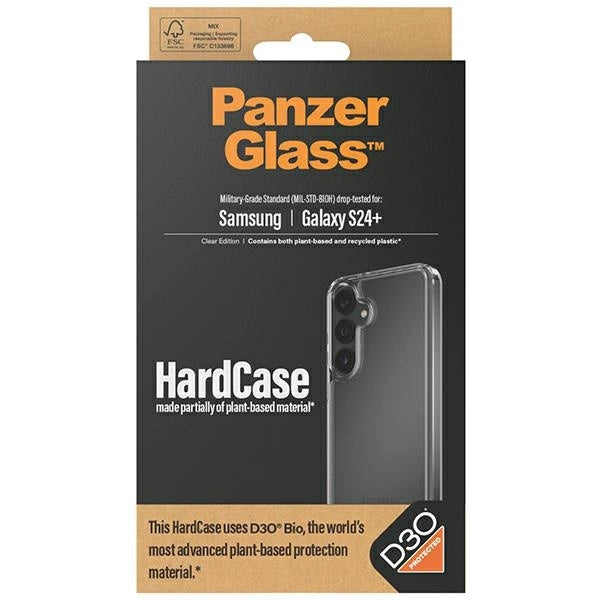 PanzerGlass HardCase med D3O® Bio og Military Grade certificering til Samsung Galaxy S24+ - gennemsigtig