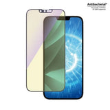 PanzerGlass Ultra-Wide Fit antibakterielt tempereret glas med blå lysfilter og positioner til iPhone 14 Plus / 13 Pro Max
