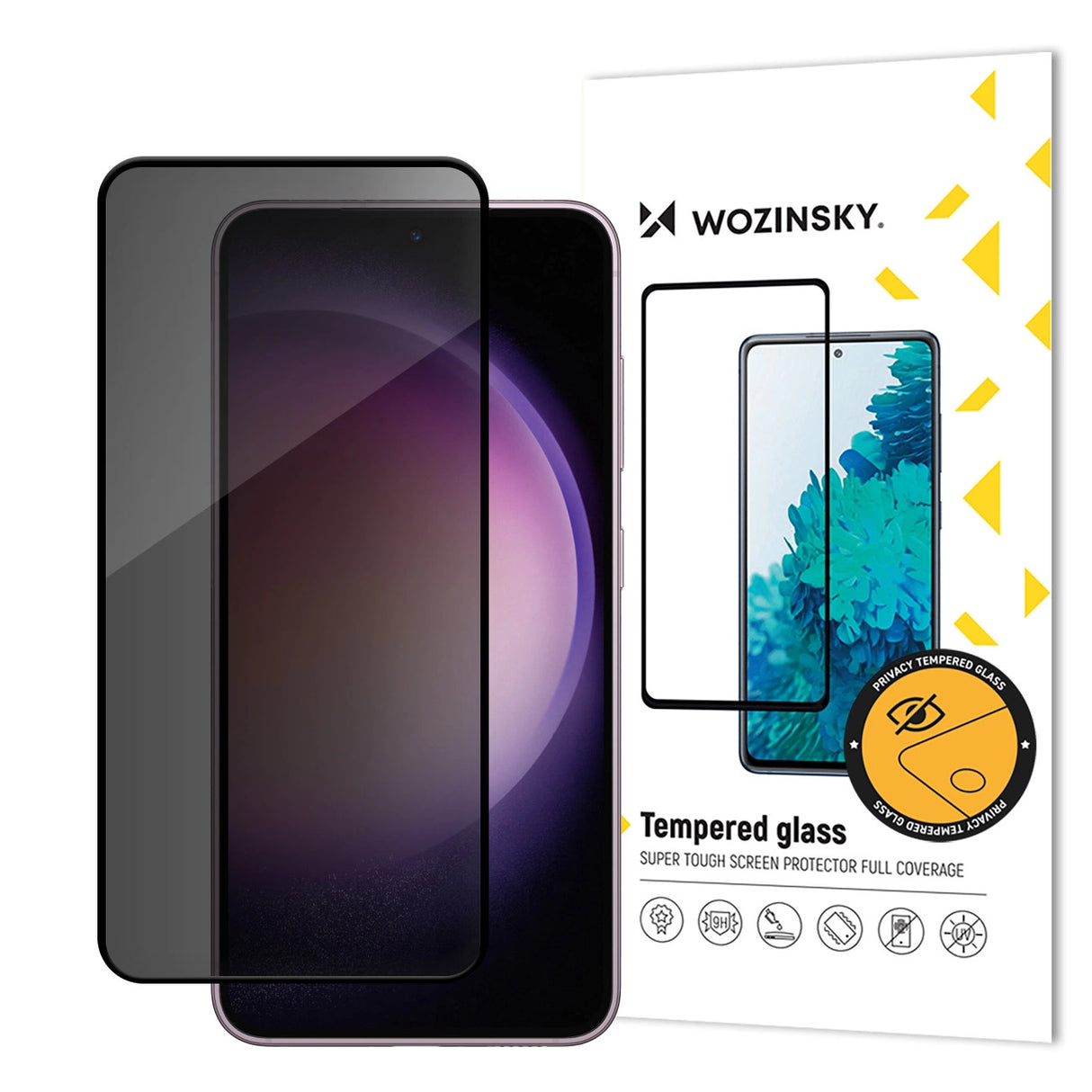 Wozinsky Privacy Glass Temperet glas Privacy med anti-spion filter til Samsung Galaxy S24