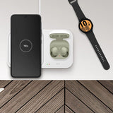 Samsung Wireless Charger Duo EP-P5400TWEGEU induktiv oplader 15W - hvid + netoplader + kabel