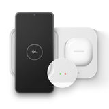 Samsung Wireless Charger Duo EP-P5400TWEGEU induktiv oplader 15W - hvid + netoplader + kabel