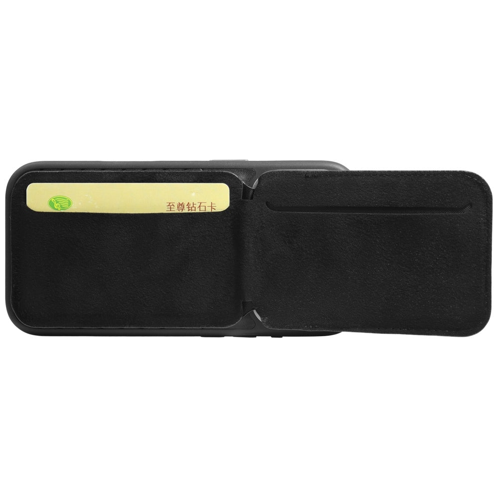 Audi Leather Wallet Card MagSafe magnetic with stand - black