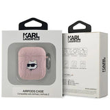 Karl Lagerfeld Monogram Choupette Head case for AirPods 1 / 2 - pink