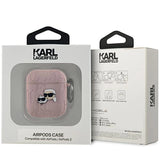 Karl Lagerfeld Monogram Karl & Choupette Head case for AirPods 1 / 2 - pink