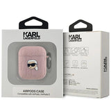 Karl Lagerfeld Monogram Karl Head case for AirPods 1 / 2 - pink