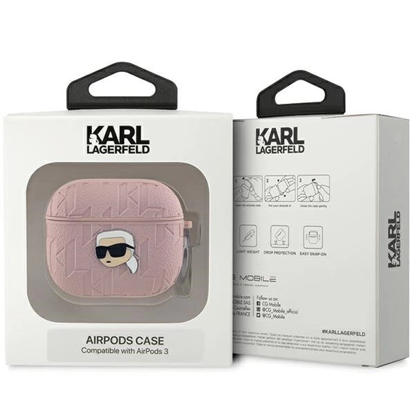 Karl Lagerfeld Monogram Karl Head case for AirPods 3 - pink