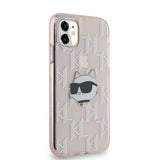 Karl Lagerfeld IML Choupette Head & Monogram case for iPhone 11 / Xr - pink