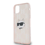 Karl Lagerfeld IML Choupette Head & Monogram case for iPhone 11 / Xr - pink