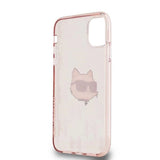 Karl Lagerfeld IML Choupette Head & Monogram case for iPhone 11 / Xr - pink