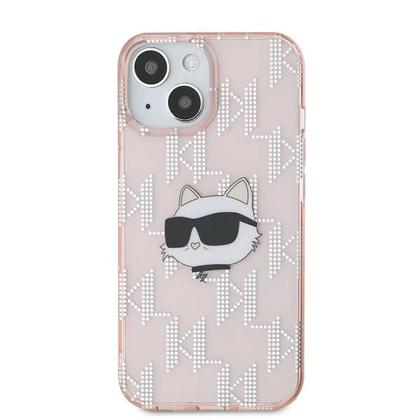 Karl Lagerfeld IML Choupette Head & Monogram case for iPhone 13 - pink